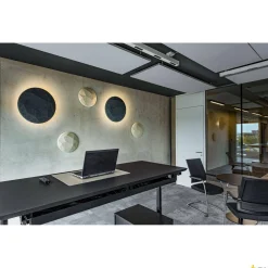 MANA, wspornik ścienny bez źródła światła, okrągły, antracytowy (1004969) - SLV