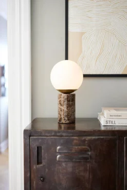 Marmurowa lampa stołowa LILLY Nordlux E14 25W Szkło Brązowy