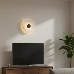 Marmurowy kinkiet Dalinia 1xLED czarny (WL0114-BK) - Yaskr