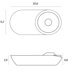 MAXLIGHT C0268 LAMPA SUFITOWA VECTOR 10W CZARNA