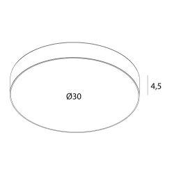 MAXLIGHT C0272 PLAFON LUMOS 24W, CZARNY,IP44