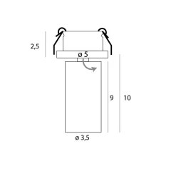 MAXLIGHT H0124 LAMPA SUFITOWA HALO C WHITE PODTYNKOWA