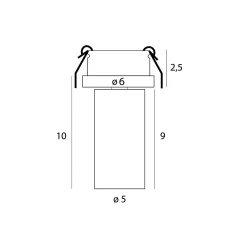 MAXLIGHT H0126 LAMPA SUFITOWA HALO D WHITE PODTYNKOWA