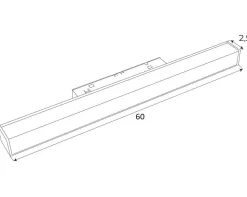 MAXLIGHT M0002D LAMPA MAGNETYCZNA LINIOWA SYSTEM DALI 18W 1126LM 3000K