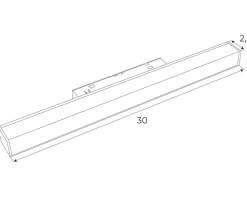 MAXLIGHT M0001D LAMPA MAGNETYCZNA LINIOWA SYSTEM DALI 12W 634LM 3000K