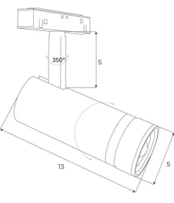 MAXLIGHT M0013D REFLEKTOR MAGNETYCZNY SYSTEM DALI 12W 784LM 3000K
