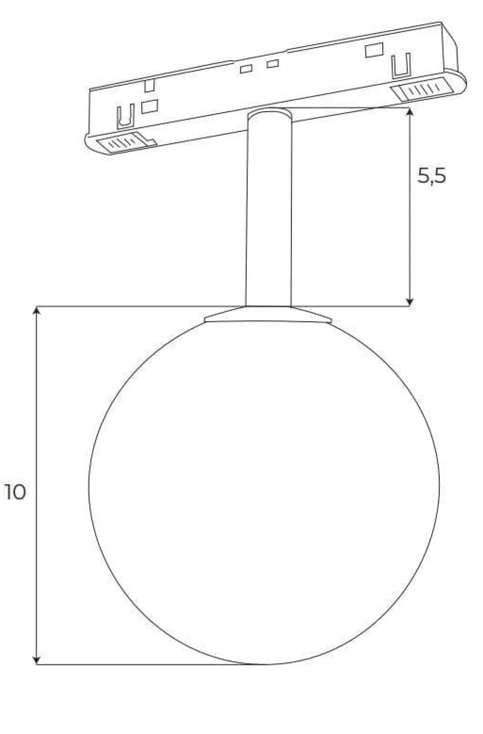 MAXLIGHT M0016N LAMPA MAGNETYCZNA SYSTEM ON/OFF 6W 525LM 3000K