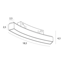 MAXLIGHT M0037N LAMPA MAGNETYCZNA LINIOWA CZARNA SYSTEM ON/OFF 8W 368LM 3000K