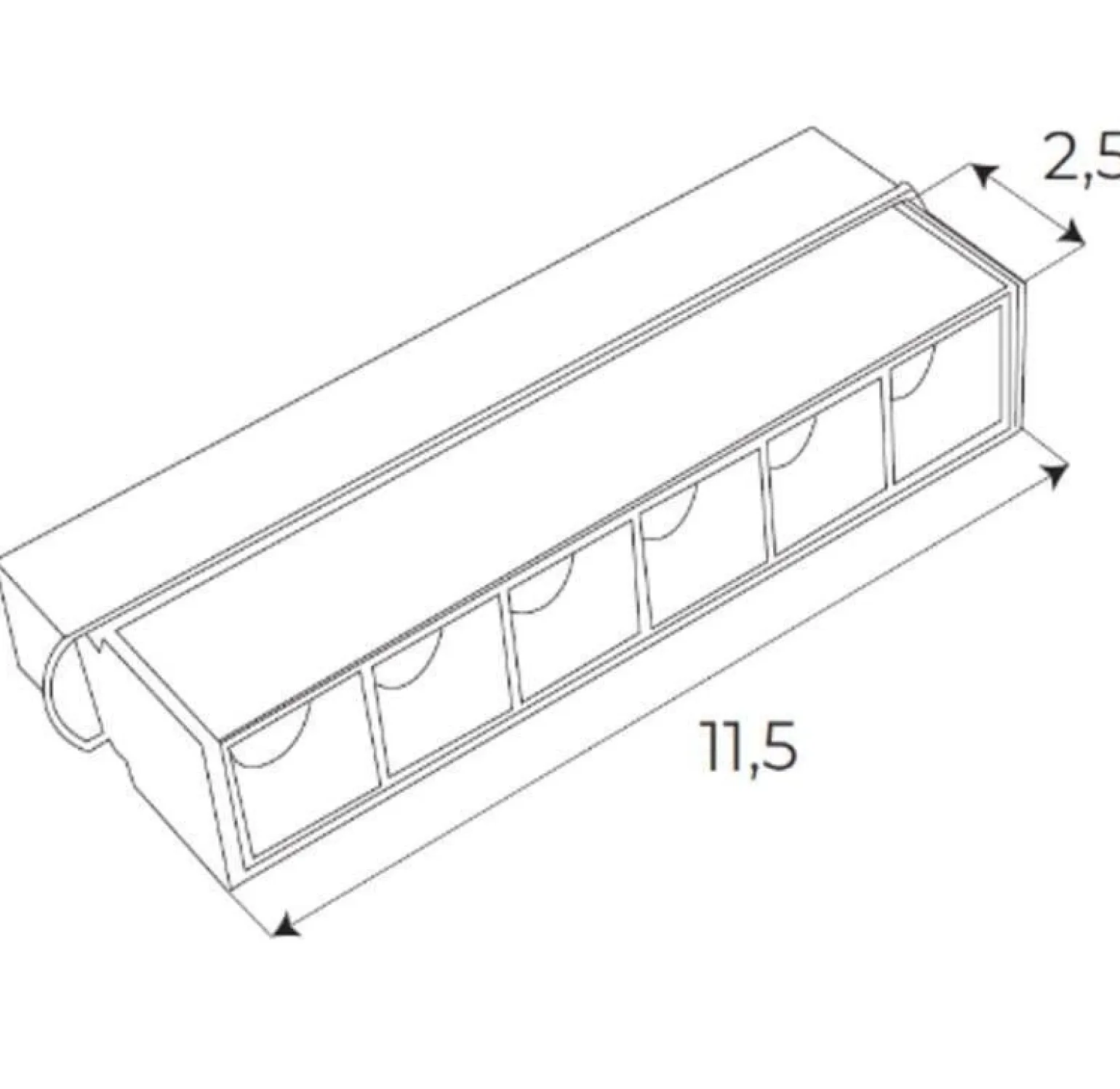 MAXLIGHT M0003N LAMPA MAGNETYCZNA LINIOWA SYSTEM ON/OFF 6W 340LM 3000K