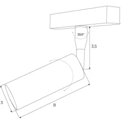 MAXLIGHT M0008N REFLEKTOR MAGNETYCZNY SYSTEM ON/OFF 5W 361LM 3000K