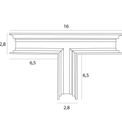 MAXLIGHT MT0015. Łącznik T głęboki ściana/sufit. Do szyn MT0001, MT0002