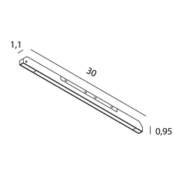 MAXLIGHT N0008N linia MICRO11 12W Czarna płaska On-Off