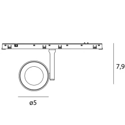 MAXLIGHT N0010N oczko MICRO11 5W Czarne 3000K On-Off