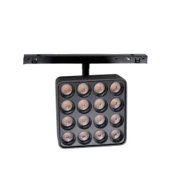 MAXLIGHT N0013N raster MICRO11 12W Czarny kwadrat 3000K On-Off