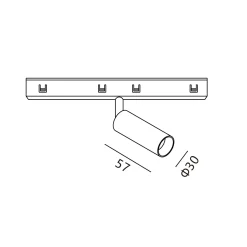 MAXLIGHT N0001N reflektor MICRO11 5W Czarny 3000K On-Off