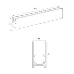 MAXLIGHT NT0011 Szynoprzewód MICRO11 czarny wpuszczany sprężynowy 2mb