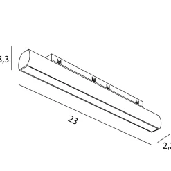 MAXLIGHT N0006Z linia MICRO11 12W Czarna obrotowa 2700-5000K Zigbee