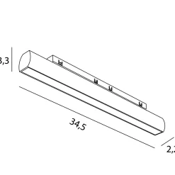 MAXLIGHT N0007Z linia MICRO11 18W Czarna obrotowa 2700-5000K Zigbee