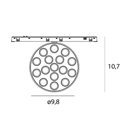 MAXLIGHT N0012Z raster MICRO11 12W Czarny okrągły 2700-5000K Zigbee