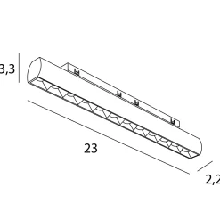 MAXLIGHT N0003Z raster MICRO11 12W Czarny obrotowy 2700-5000K Zigbee