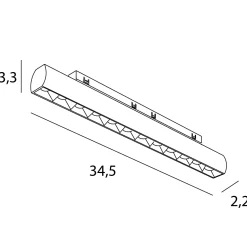 MAXLIGHT N0004Z raster MICRO11 18W Czarny obrotowy 2700-5000K Zigbee