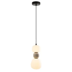MAXLIGHT P0627 LAMPA WISZACA MODERN 13W, OPAL + LIGHT GREY