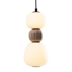 MAXLIGHT P0628 LAMPA WISZACA MODERN 13W, OPAL + MEDIUM BROWN