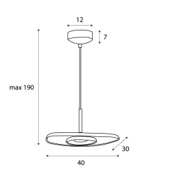 MAXLIGHT P0561 LAMPA WISZACA DEUX CREAM&GREY
