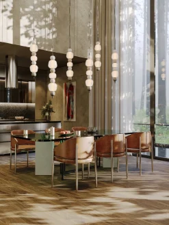 MAXLIGHT P0630 LAMPA WISZACA MODERN 28W, OPAL + DARK GREY+MEDIUM BROWN+LIGHT GREY