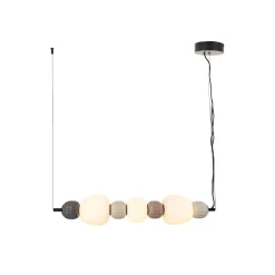 MAXLIGHT P0630 LAMPA WISZACA MODERN 28W, OPAL + DARK GREY+MEDIUM BROWN+LIGHT GREY