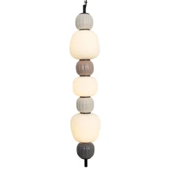 MAXLIGHT P0630 LAMPA WISZACA MODERN 28W, OPAL + DARK GREY+MEDIUM BROWN+LIGHT GREY