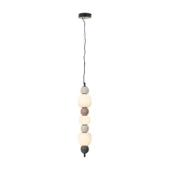MAXLIGHT P0630 LAMPA WISZACA MODERN 28W, OPAL + DARK GREY+MEDIUM BROWN+LIGHT GREY