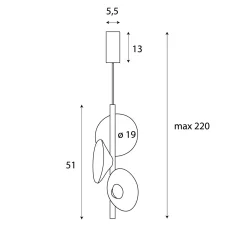 MAXLIGHT P0564 LAMPA WISZACA PURO EARTH YELLOW&GREY