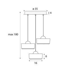 MAXLIGHT P0543 LAMPA WISZĄCA LIPARI III ROUND
