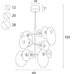 MAXLIGHT P0541 LAMPA WISZĄCA PAOLA
