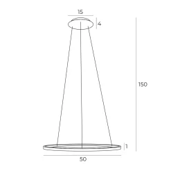 MAXLIGHT P0493 LAMPA WISZĄCA QUEEN Ø 50 cm ZŁOTO SZCZOTKOWANE