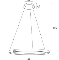 MAXLIGHT P0557 LAMPA WISZĄCA QLED Z PILOTEM
