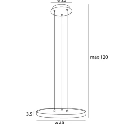 MAXLIGHT P0556 LAMPA WISZĄCA VIK 50CM