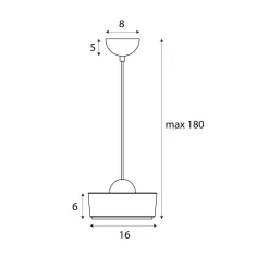 MAXLIGHT P0542 POJEDYNCZA LAMPA WISZĄCA LIPARI I