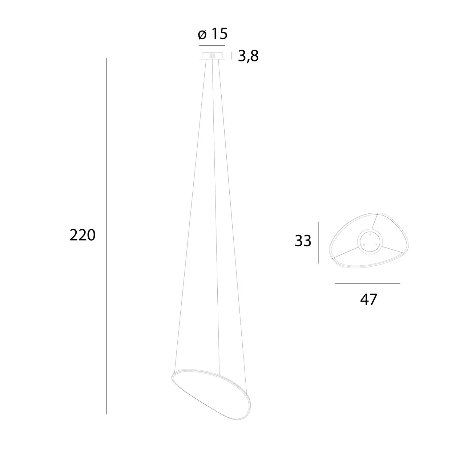 MAXLIGHT P0636D LAMPA WISZĄCA EMPIRE 17W, CHROM