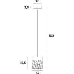 MAXLIGHT P0574D LAMPA WISZĄCA VETRO BRUSHED BLACK
