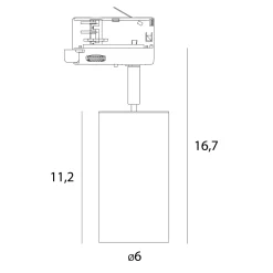 MAXLIGHT S0022 RAYO REFLEKTOR GU10 DO SZYNOPRZEWODU, BIAŁY
