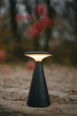 MAXLIGHT T0063 LAMPA STOŁOWA FUNGHI CZARNA IP44