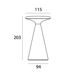 MAXLIGHT T0063 LAMPA STOŁOWA FUNGHI CZARNA IP44