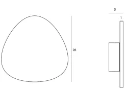 MAXLIGHT W0392 KINKIET MARBLES 10W CZARNY