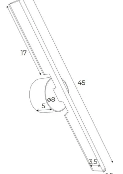 MAXLIGHT W0347 KINKIET MERANO II ZŁOTY