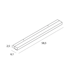 MAXLIGHT W0407D KINKIET TRIO 7W, CZARNY, IP44, 4000K