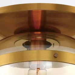 Mały plafon Nottingham - 1 źródło światła - Antyczny mosiądz (QN-NOTTINGHAM-F-S-AB) - Quintiesse