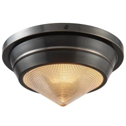 Mały plafon Willard - 1 źródło światła - Miejski brąz (QN-WILLARD-F-S-UBZ-PG) - Quintiesse