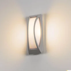 MERIDIAN 2, lampa ścienna i sufitowa outdoor, TC-(D,H,T,Q)SE, IP54, srebrnoszara, maks. 25W (230444) - SLV